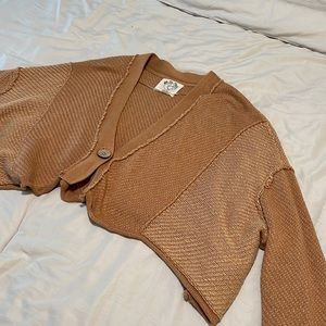 Barely worn, size XS, cropped Free People sweater